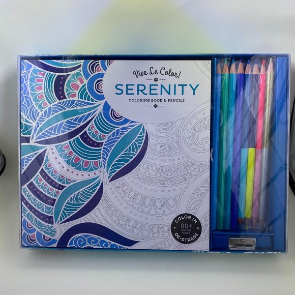 Vive Le Color! Serenity Coloring Book & Pencils - Picture 1 of 10